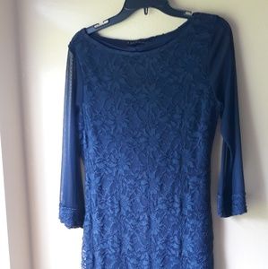 Navy blue lace dress